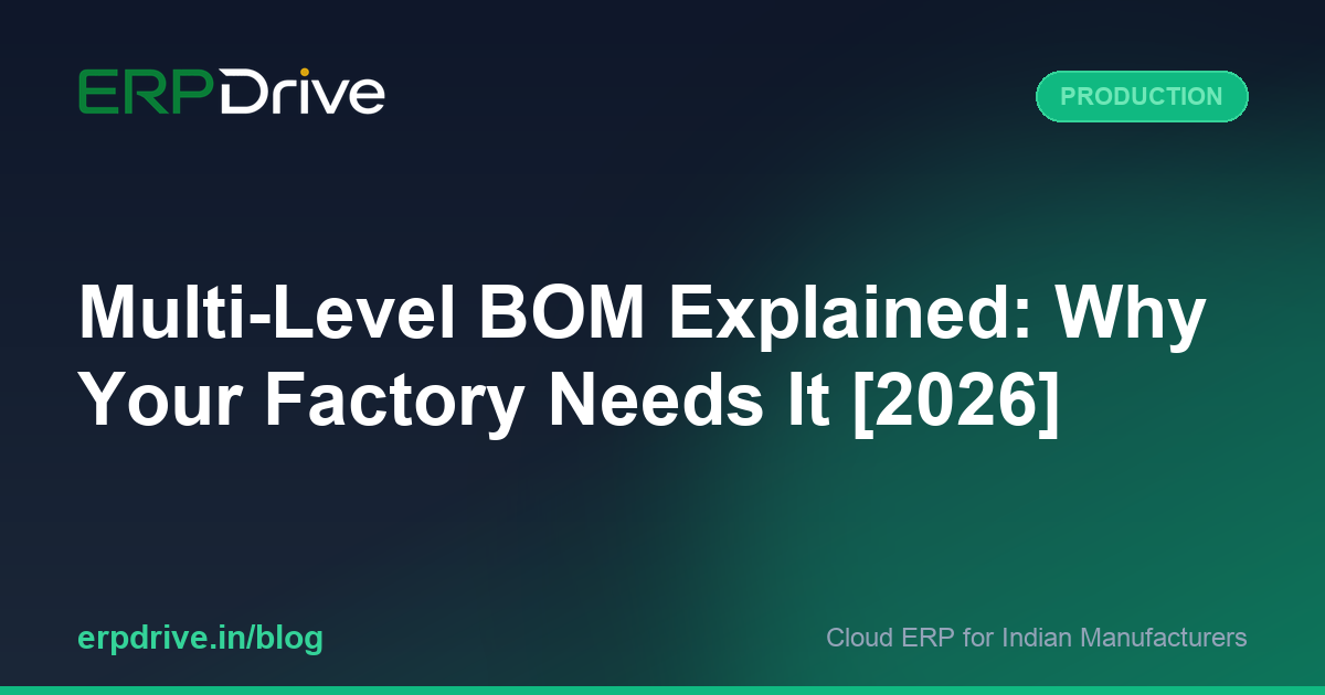 Multi-Level BOM Explained: Why Your Factory Needs It [2026]