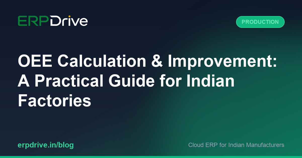 OEE Calculation Guide: Availability, Performance, Quality for Indian ...